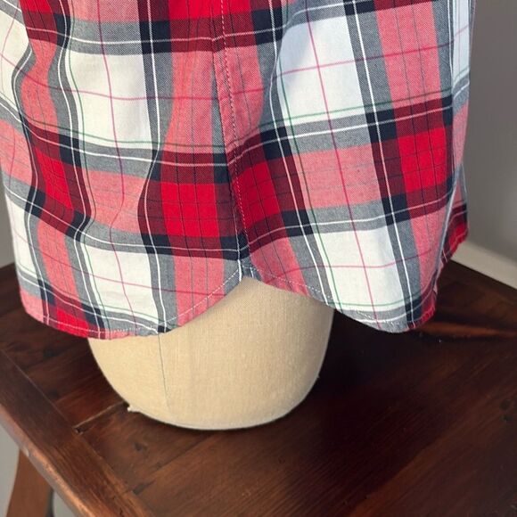TALBOTS COTTON BUTTON FRONT SHIRT DECORATIVE PLAID SIZE S - Picture 5 of 11
